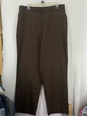 Briggs New York Plaid Dress Pants Women’s 16 Brown